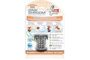 TUBSHROOM SinkShroom The Revolutionary Sink Drain Protector Hair Catcher/Strainer/Snare, Gray