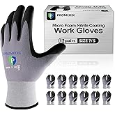 PROMEDIX P Nitrile Coated Work Gloves,MicroFoam Safety Work Gloves Men,Seamless Knit Nylon&spandex Gloves with Grip