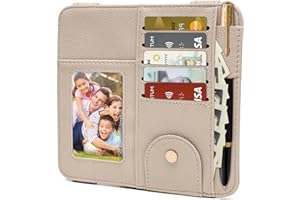 Peisicne Visor Organizer, Apricot Sunglass Holder For Car, Sunvisor Organizers with Multiple Pockets and Picture Frame, Essential Car Interior Accessories for Women and Men