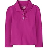 The Children's Place Girls' Long Sleeve Ruffle Pique Polo