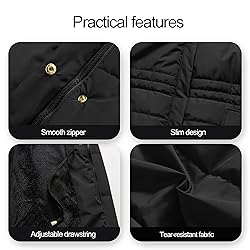 Chrisuno Women's 3/4 Length Winter Coat Parka