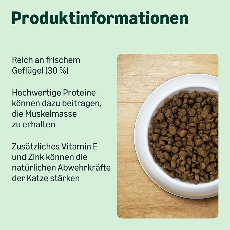 Getreidefreies Rezept für Katzen, Trockenfutter (sterilisiert/leicht) mit frischem Huhn, 3 kg