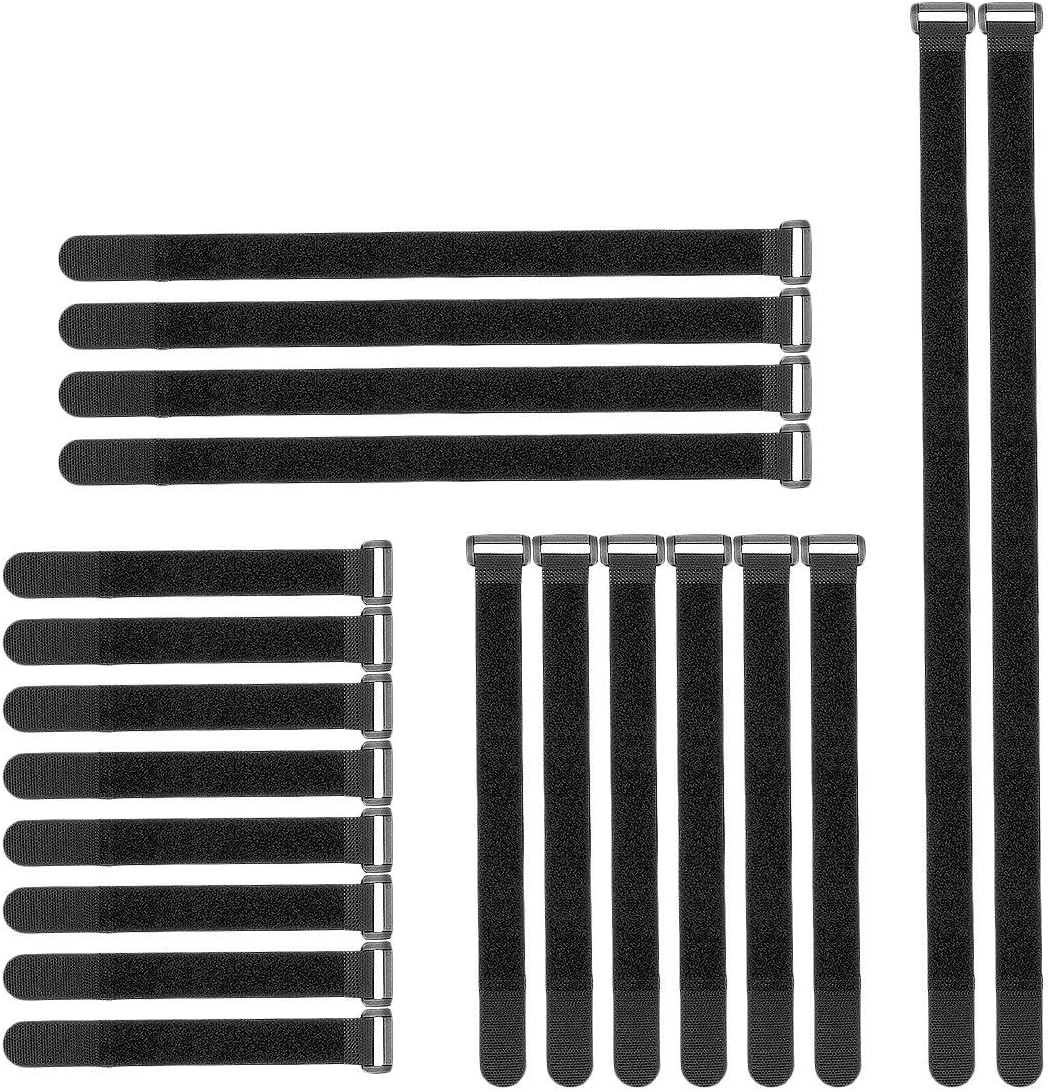 Lenink Cable Straps,Cable Ties,Reusable Fastening Cord Ties for Cord/Cable Management (20 Pack,Black)