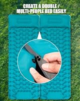 AKSOUL Camping Sleeping Pad 10cm Self Inflating Mat Single & Connectable view 4