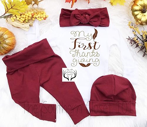 burgundy baby outfit