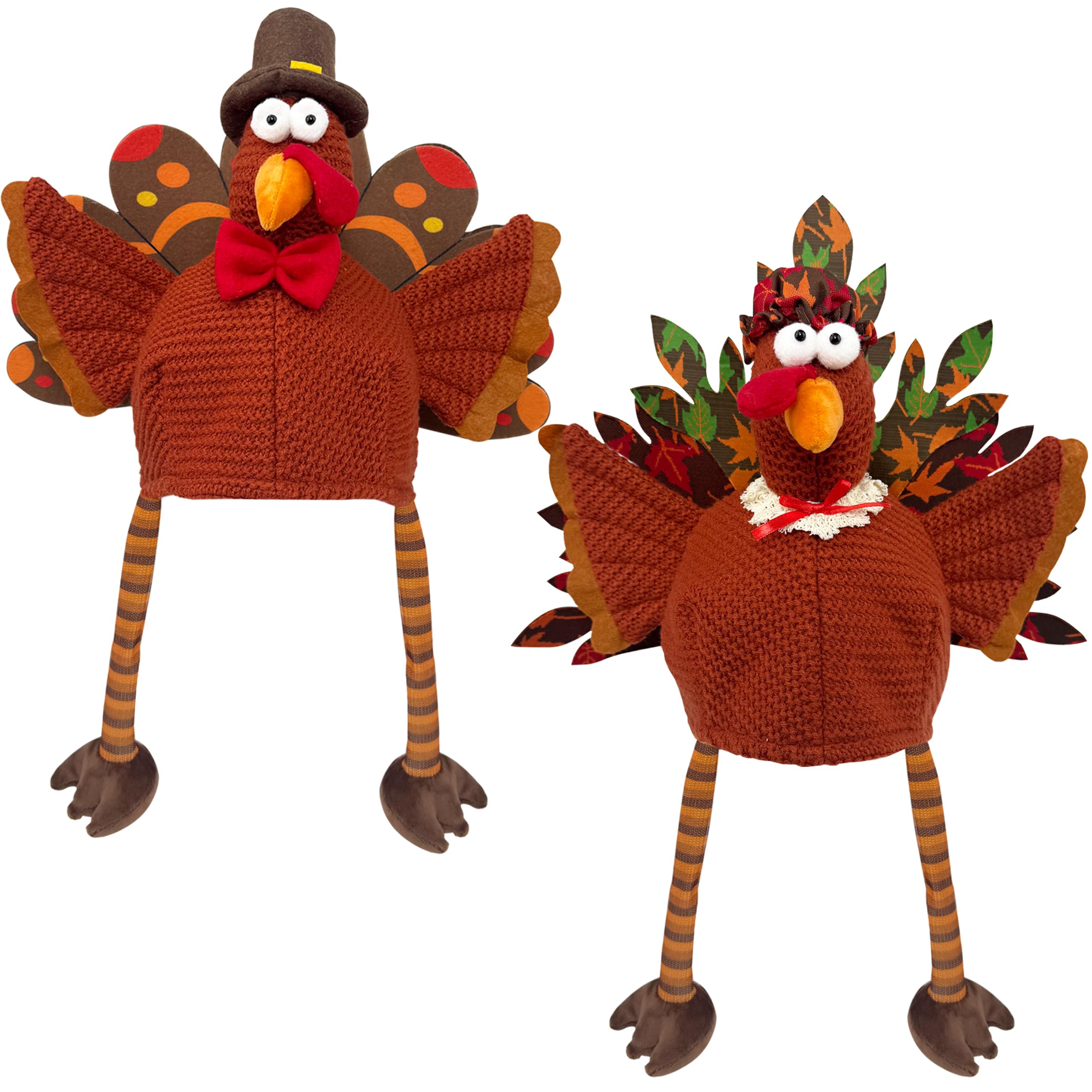 Photo 1 of Ogrmar Set of 2 Adorable Plush Turkey Hat, Funny Turkey Headwear for Thanksgiving Night Event Dress-up Party Fall Harvest
