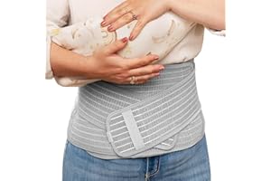 haakaa Postpartum Belly Band, Postpartum Belly Wrap Back Support, Postpartum Essentials for Natural Delivery and C-Section Re