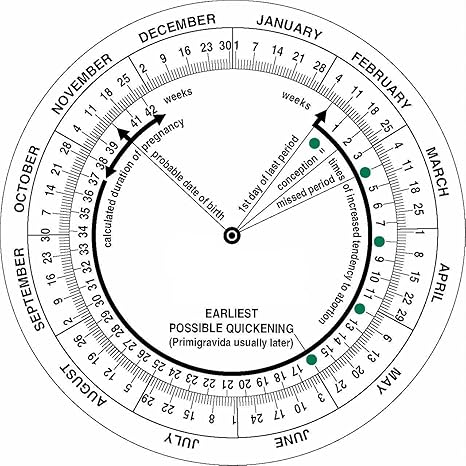 Pregnancy Calculator Wheel Nurses Midwifery Amazon Co Uk Computers Accessories