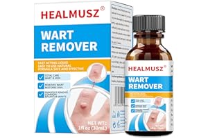 HEALMUSZ Wart Remover Liquid with 5% Salicylic Acid - Fast Acting Treatment for Plantar Warts Corns/Callus/Skin Tags for Feet, Toes, Hands