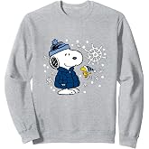 Peanuts - Snoopy Woodstock Cozy Winter Snowflakes Sweatshirt