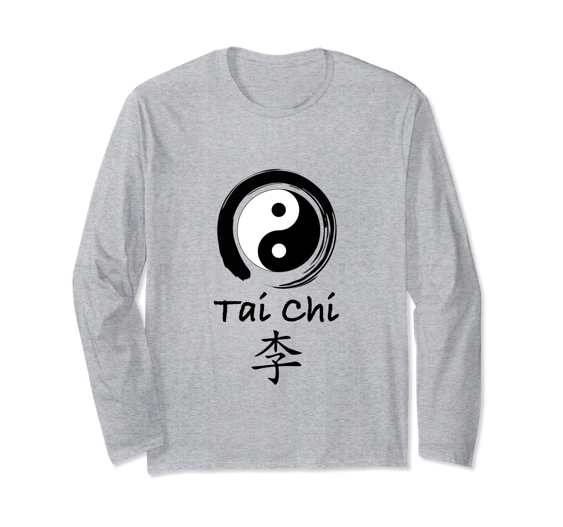 Tai Chi Beginner / Classic Tai Chi Calligraphy Kanji Design Long Sleeve T-Shirt