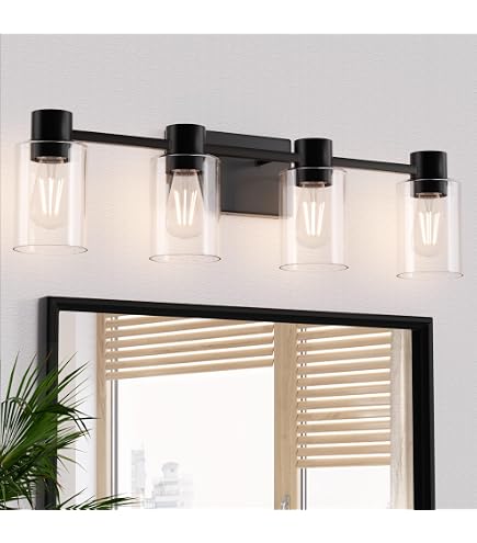 L LOHAS LED 3-Light Black And Gold Bathroom Light