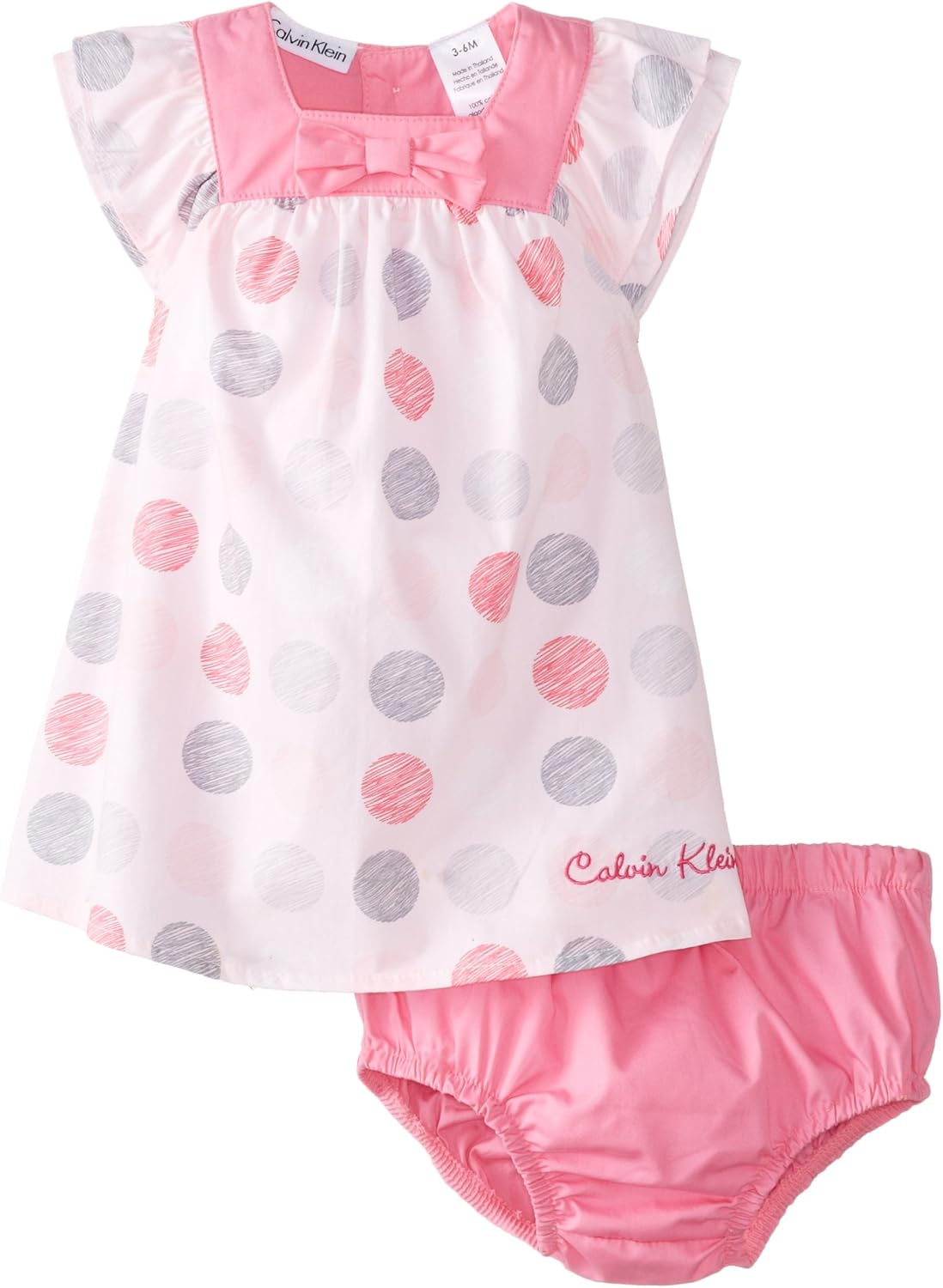 Calvin Klein BabyGirls Newborn Printed Dress with Panty