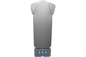 TIVIT Ironing Board Cover only - 18" x 47" Replacement Cover with Shoulder Wings - Upgraded Cover for Mabel Home PRO, Parker & Company - 3 Piece Cover - with 3 Straps & Pull Bungee - Made in Italy