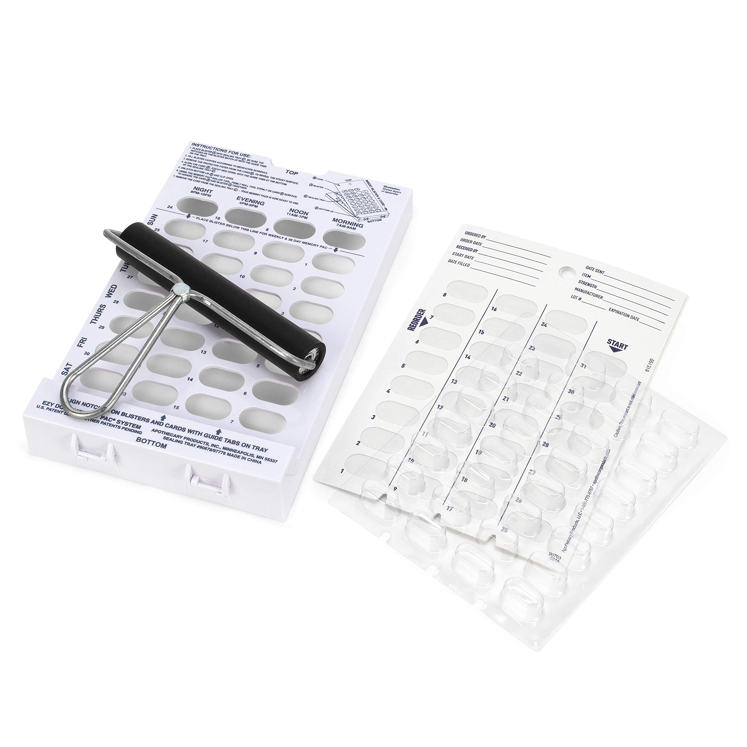 Ezy Dose 31 Day Disposable Pill or Vitamin Planner Starter Kit | Monthly Medication Organizer | Large