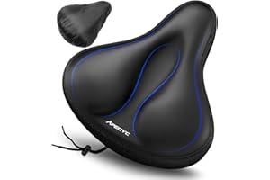 APECYC Bike Seat Cushion Gel Padded Saddle Cover for Men Women - Extra Padding Soft Comfort Bicycle Seat Cushion for Peloton, Stationary, Spin, Mountain, Road, Ebike