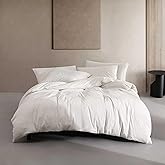 Calvin Klein - Queen Comforter Set, Naturally Soft Cotton Cotton Melange Jersey Bedding with Matching Pillowcases, 3 Piece Bed Set (Modern Cotton Melange Ivory/Grey)