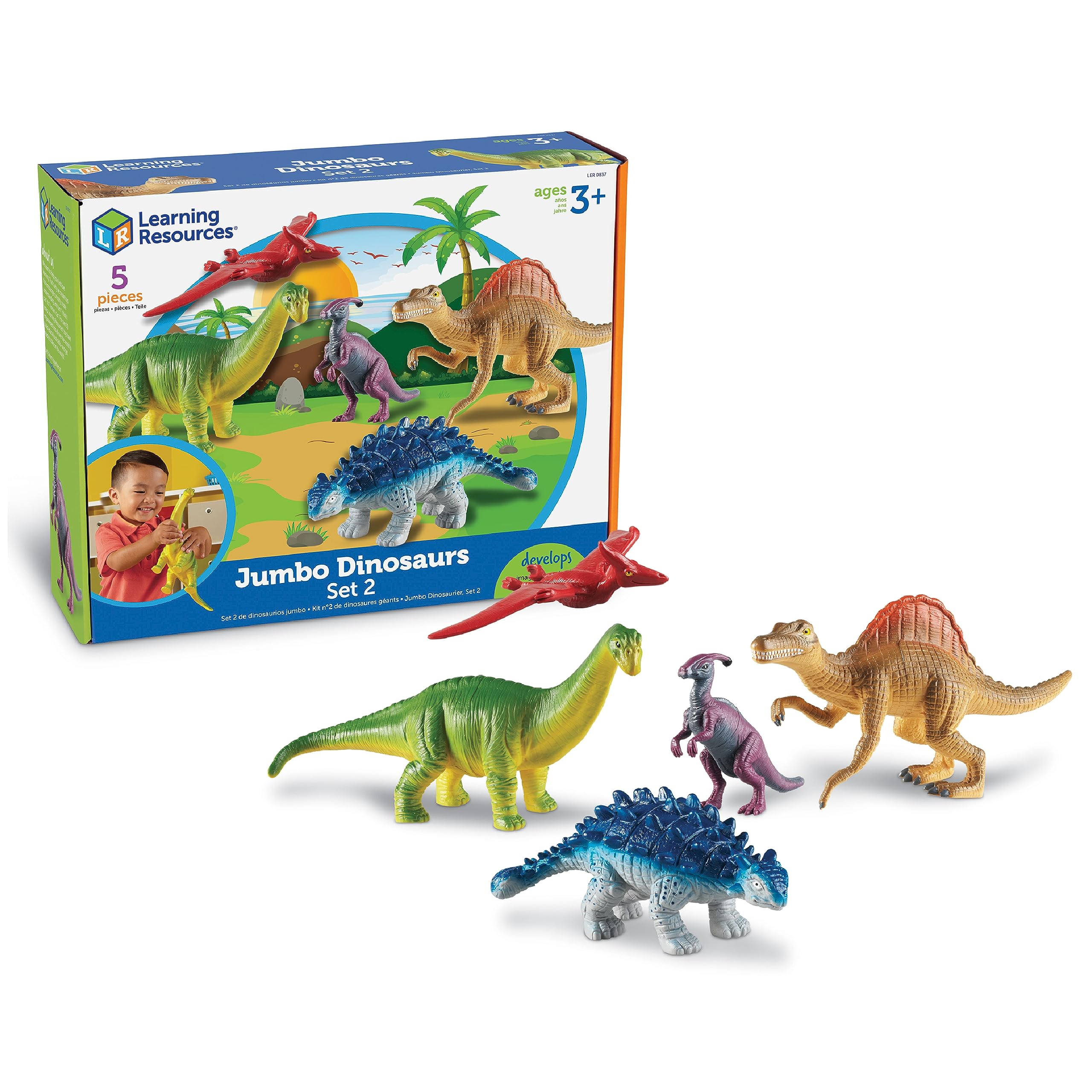 Mua Learning Resources Jumbo Dinosaurs Expanded Set 5 Pieces, Ages 3