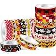 12 Rolls Cartoon Mouse Washi Tape Set - 0.6 Inch x 16.4 Ft Each, Cute Mouse Design Decorative Paper Tape for Scrapbooking, Gi