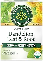 Traditional Medicinals Organic, Dandelion Leaf & Root - Dandelion Root Tea, Supports Normal Detox + Digestion - Kosher, Non-G