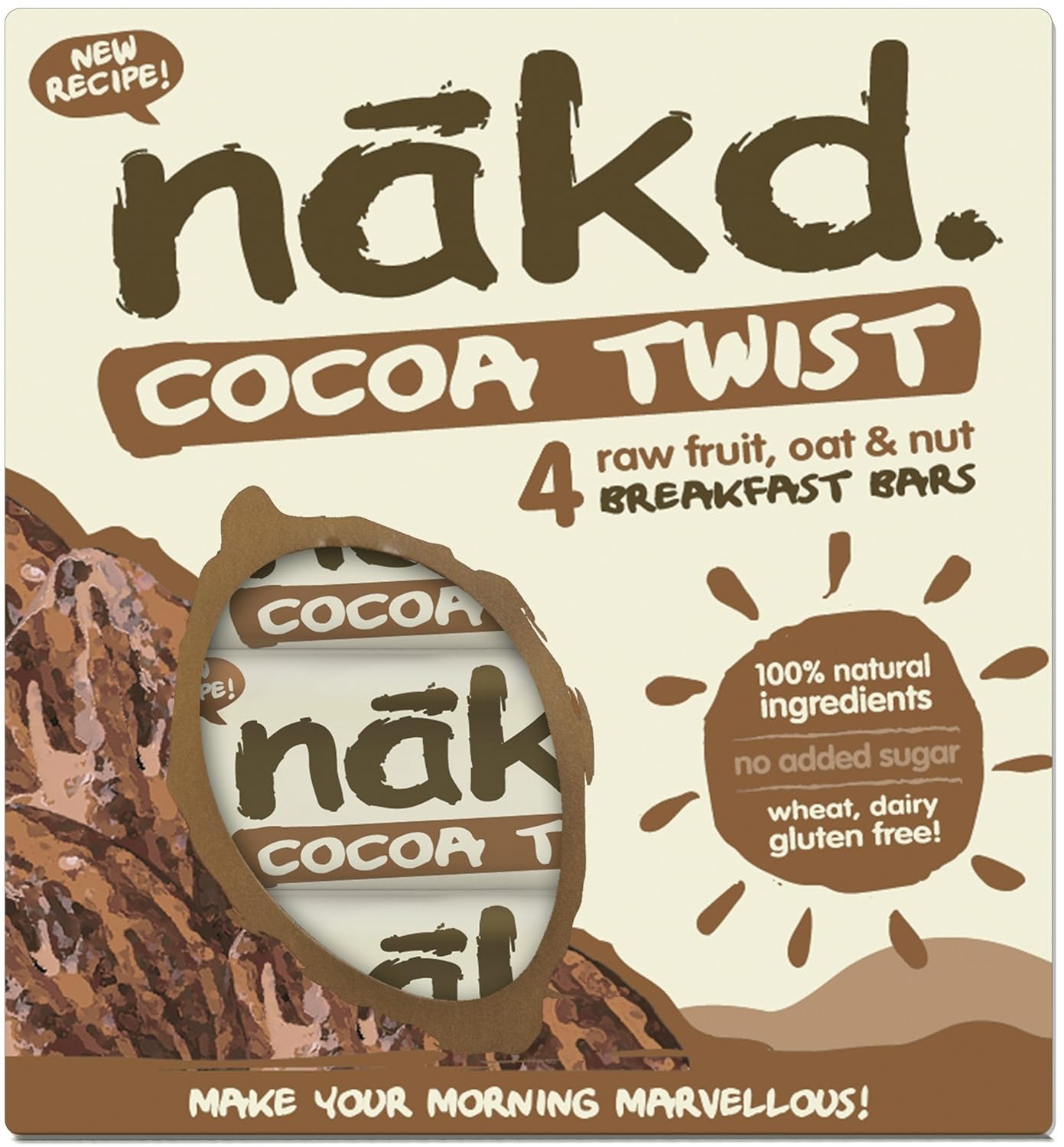 Nakd diet Bars Chocolate Oat Gluten Free, Lactose Free, Sugar free