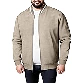 SONICDEGREE Fleece Lined Bomber Jacket Big and Tall for Men Corduroy Quilted Varsity Fall Baseball Outwear, 3XL-8XL