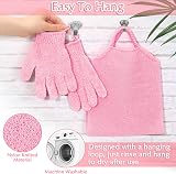 Anezus Exfoliating Shower Bath Gloves Back Scrubber Set - Pink view 4