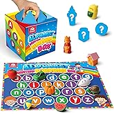 Coogam Mystery Surprise Box, Fine Motor Letter Matching and Sorting Game, 26pcs Alphabet Educational Montessori Learning Toy Gift for Preschool Kindergarten 3 4 5 Year Old