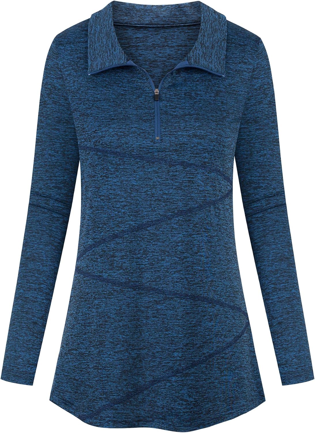 Nandashe Women's Yoga Shirts Long Sleeve Quarter Zip Top Workout Running Jackets: Clothing
