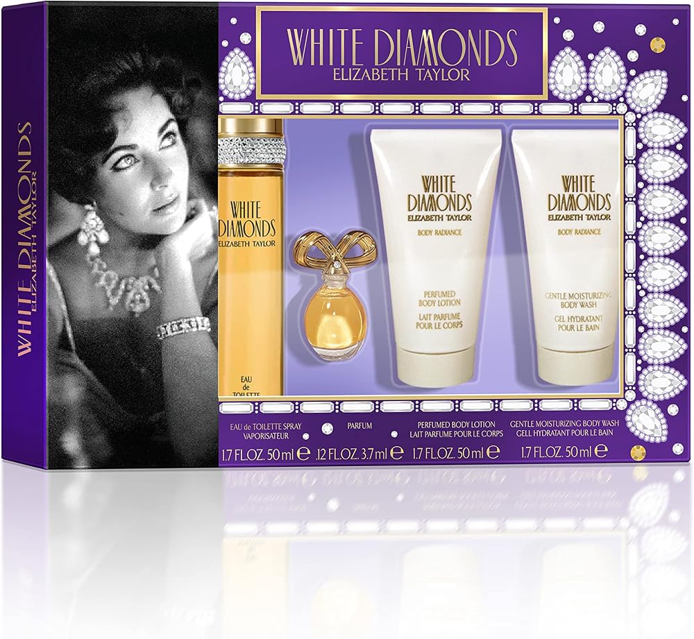 Elizabeth Taylor White Diamonds 50ml EDT 4-piece Perfume Gift Set Women