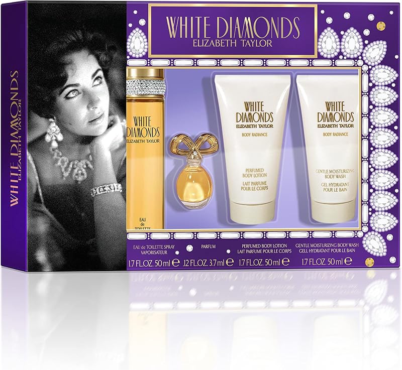 Elizabeth Taylor White Diamonds 50ml EDT 4-piece Perfume Gift Set Women