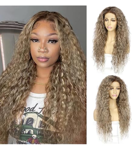 Amazon.com : Lushy Hair Lace Front Synthetic Wig Curly Long  display picture 1