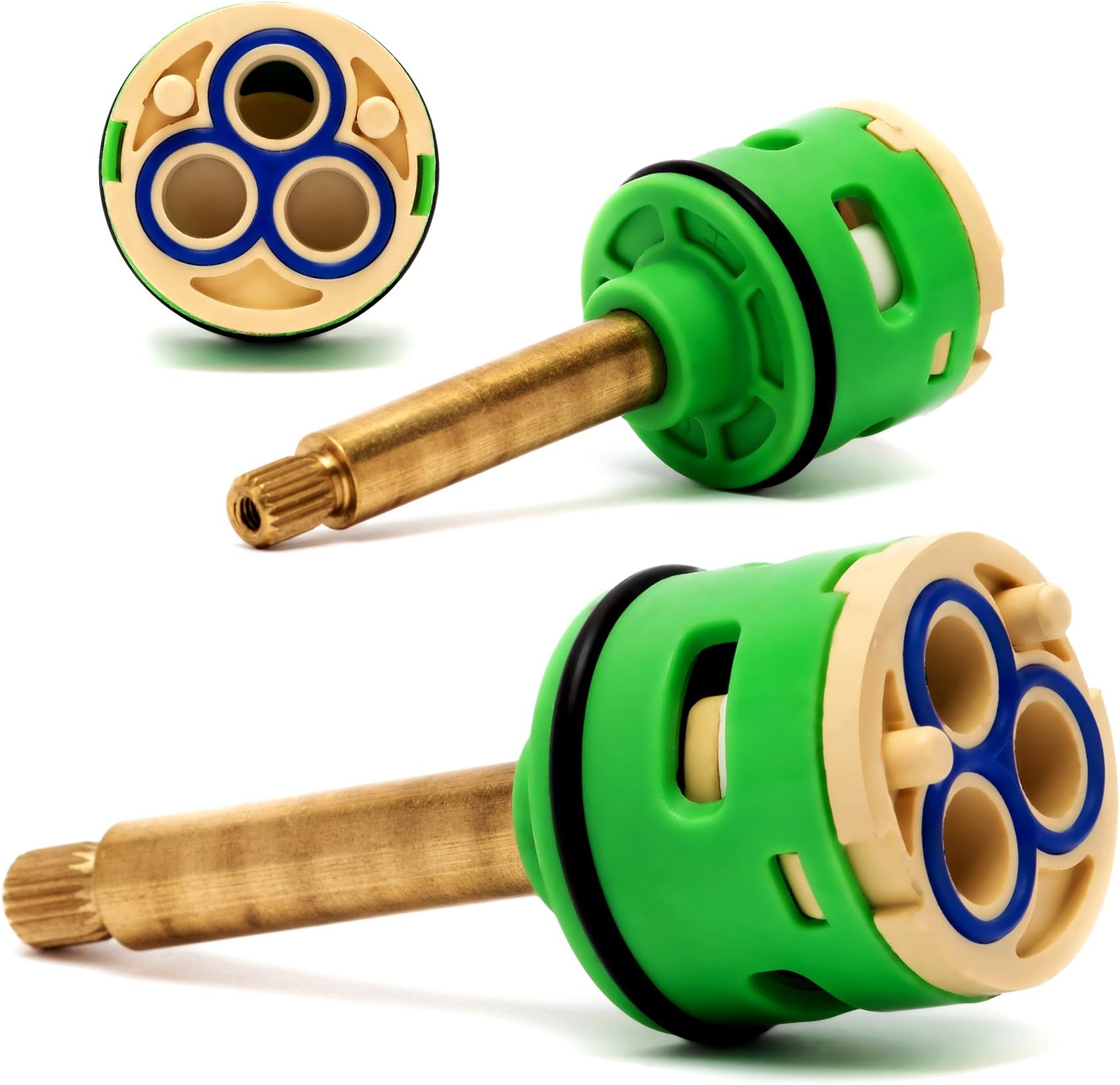Shower Faucet Ceramic Cartridge 3 Way Panel Brass Diverter D 33mm L 54mm