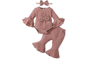 SUNNY PIGGY Baby Girl Clothes Infant Newborn Outfits Romper 0-18 Month Toddler Girls’ Clothing Pant Set