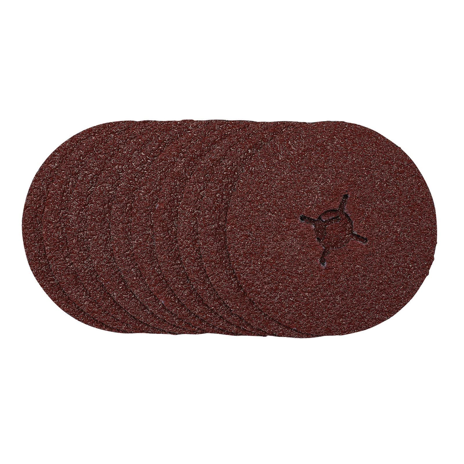 Draper 68618 Fibre Sanding Discs, 125mm, 24 Grit (Pack of 10)