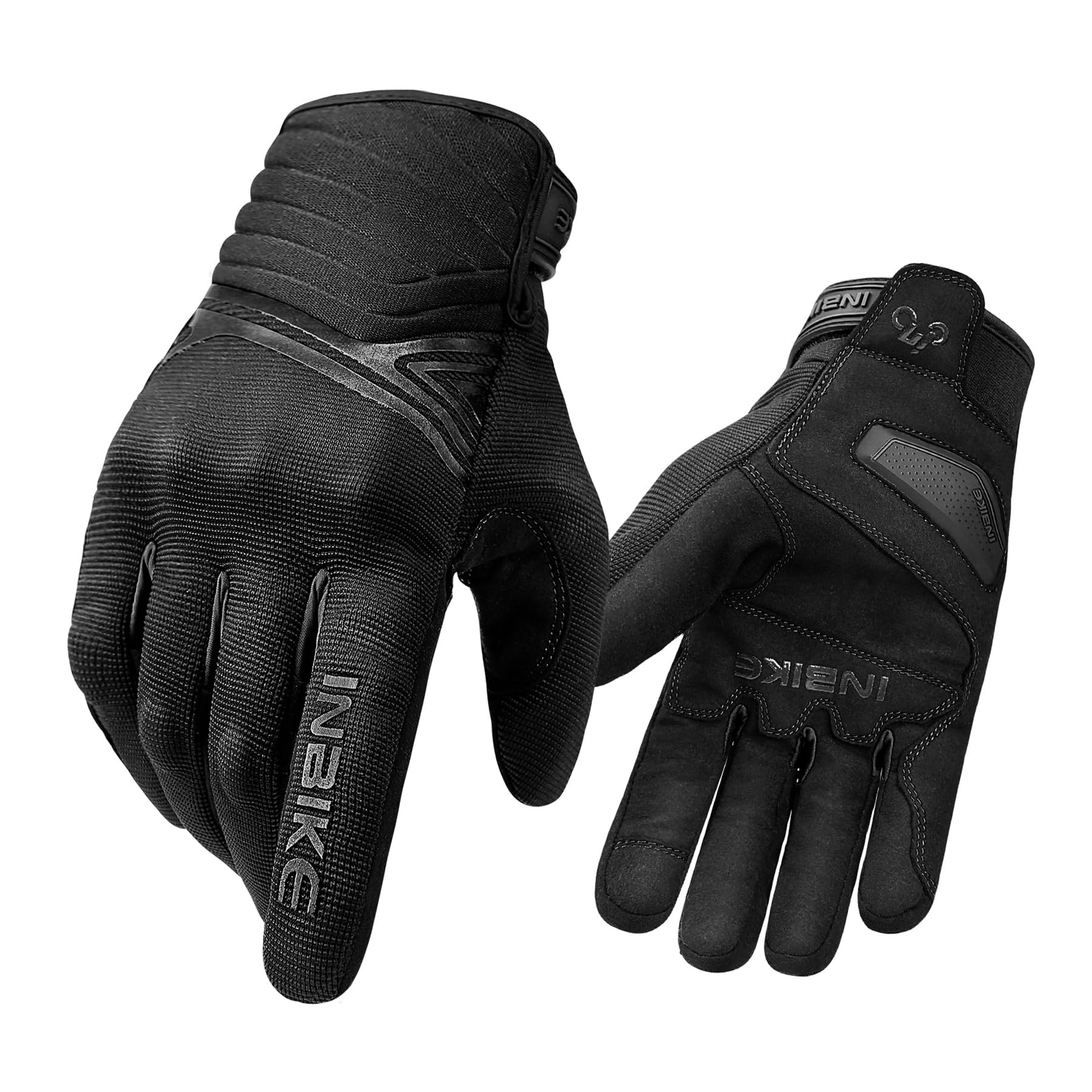 INBIKE Motorcycle Gloves Mens Waterproof Winter Motorbike Warm Motor Bike Riding for Men Thermal Biking Protection Hard Knuckle Black 2XL