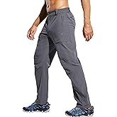 Haimont Men's Hiking Pants with 6 Zip Pockets Nylon Quick Dry Lightweight Outdoor Travel Cargo Pants, Water Resistant