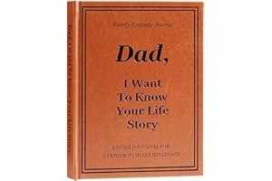 YOELOVE Dad I Want to Hear Your Life Story Journal (Hardcover), Tell Me Your Story Dad Book, Dad Birthday Gifts from Daughter Son, A Father's Guided Journal To Share His Memories