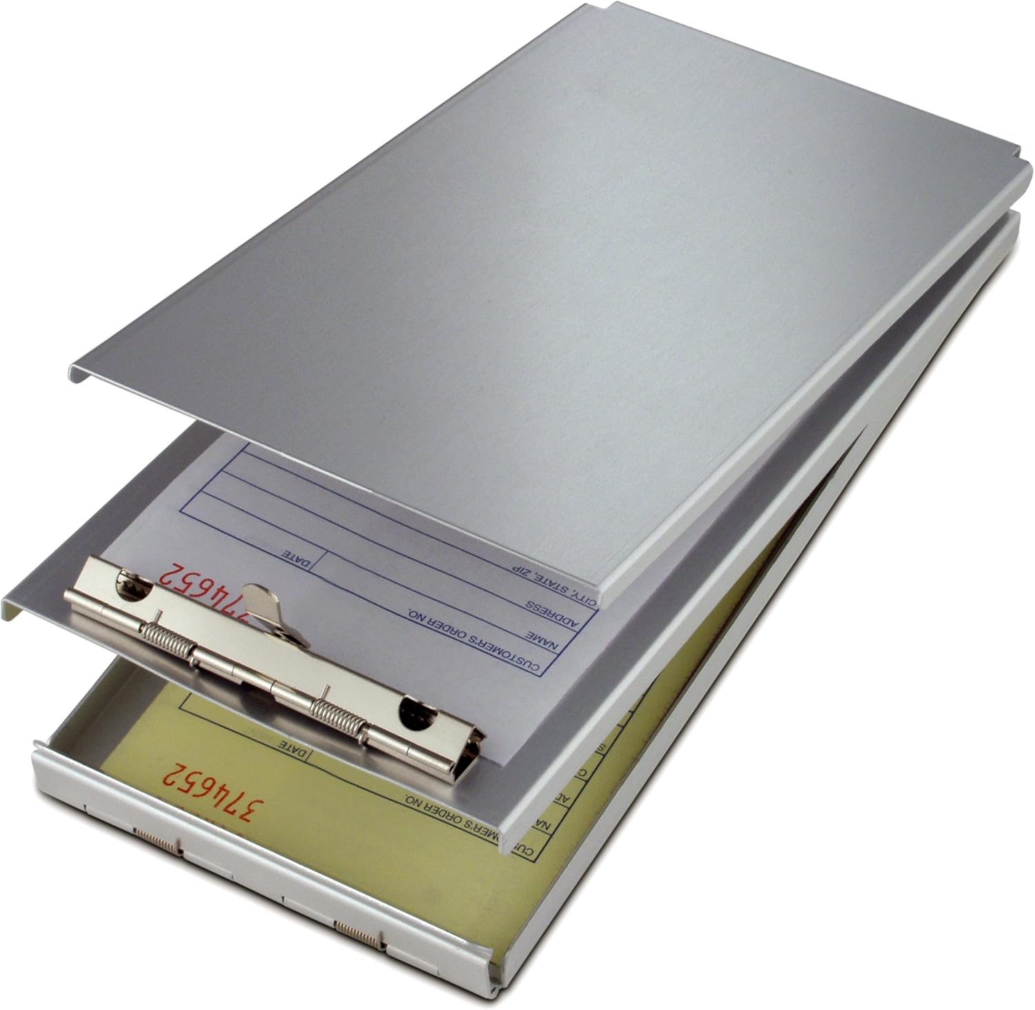 Saunders Silver A-Holder Recycled Aluminum Form Holder - 4.25 x 9.5 Inch Document Holder for Home, Office, and Business Use (10003) : Document Holders : Office Products