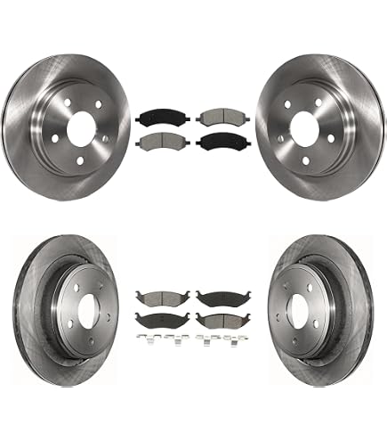 AM Autoparts Rear Brake Pad & Rotor Kit For Lincoln Continental 1993-2002 – Semi-Metallic – 10 Year Warranty