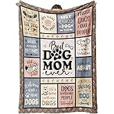 SteadStyle Valentines Dog Mom Gifts for Women – Best Ever Blanket for Pet Lovers, Funny Canine-Inspired Throw for Women, Cozy Present for Dog Owners on Birthday, Christmas, or Mother’s Day – 60" x 50"