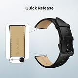 Ticwatch Pro 5 Smartwatch 24mm Leather Watch Band Tuxedo Black Quick Release view 5