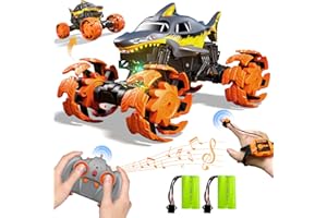Arulis Remote Control Monster Truck Car, 1:16 25km/h Off-Road RC Cars with Gesture Sensor, 2.4GHz 4WD Truck with Light and Music, Toy Car Gift for 3 4 5 6 7 8 9 10+ Year Old Boys