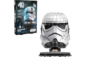 4D Build, Star Wars Stormtrooper Helmet 3D Model Kit with Stand, Star Wars Collectibles & Desk Décor, Adult Puzzles, Building Toys, 121 Pieces, 3D Puzzles, Gift Ideas for Ages 12 & Up