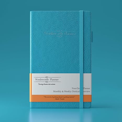 Wordsworth 2019 Undated Planner Productivity Organizer And Journal Vegan Leather For College Students Academics And Business Owners With