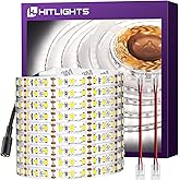 HitLights Cool White LED Strip Lights 5000K, 24.6ft High Density 12V Tape Light Dimmable, 900 LEDs, CRI >90, UL Listed, Flexible Rope Lights for Bedroom, Kitchen, Cabinet (Power Source Not Included)