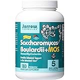 Jarrow Formulas Saccharomyces Boulardii + MOS - 5 Billion Viable Organisms Per Serving - 180 Delayed Release Veggie Caps - Pr