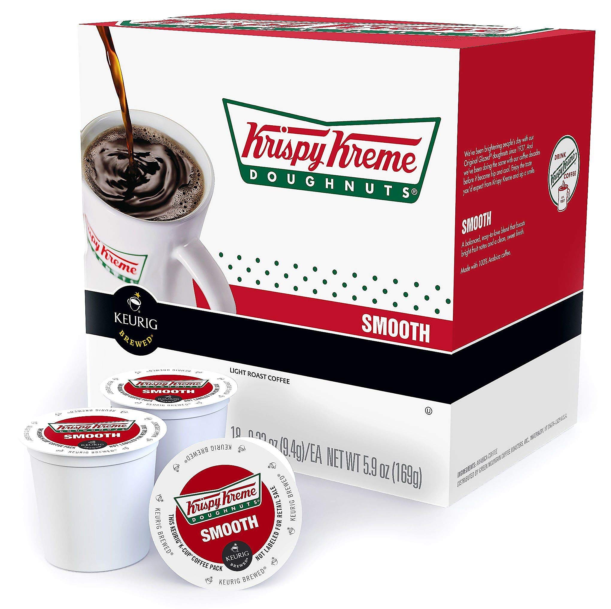 Krispy Kreme Smooth Light Roast Coffee KCups Grocery