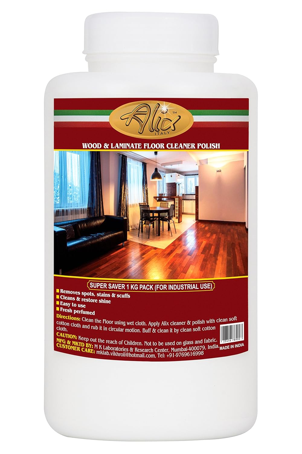 Alix Wood And Laminate Floor Cleaner Polish Super Saver 1 Ltr