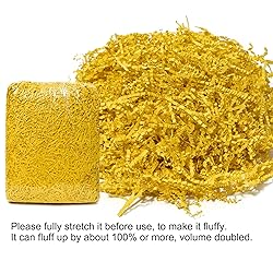 Mefleet 1 LB Crinkle Cut Paper Shred Filler Yellow